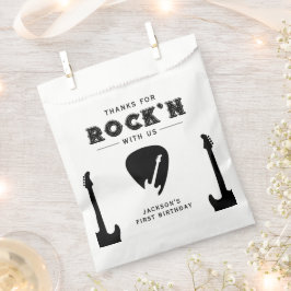 Bolsa De Papel Rock Guitar Pick Birthday Party Thank You