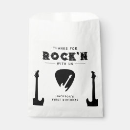 Bolsa De Papel Rock Guitar Pick Birthday Party Thank You
