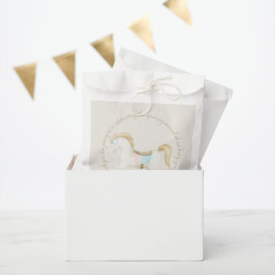 Bolsa De Papel Rockefeller Blue Pink Gender Neutral Baby Shower
