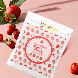 Bolsa De Papel Rojo Rosa lindo Gracias Berry Bags Mucho Favor