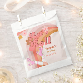 Bolsa De Papel Roll Retro Groovy Pieza de cumpleaños