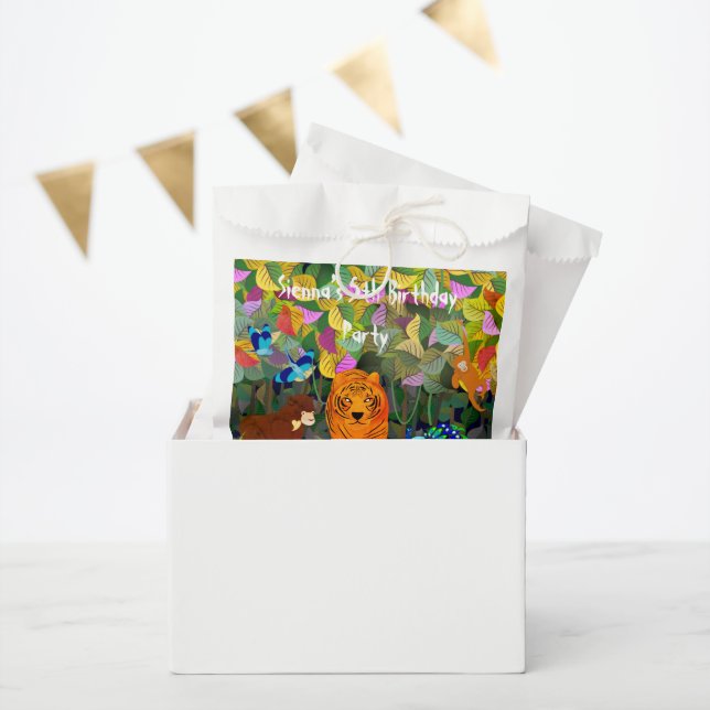 Bolsa De Papel Rollo indio de pavo real de tigre de jungla asiáti (Fiesta)