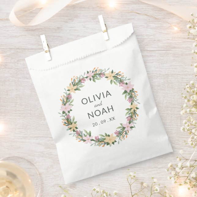 Bolsa De Papel Romántico floral  (Cortado)