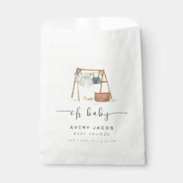 Bolsa De Papel Ropa de Baby Shower de Boho Minimalista neutral de