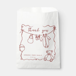 Bolsa De Papel Ropa de bebé dibujada a mano bebé ducha gracias