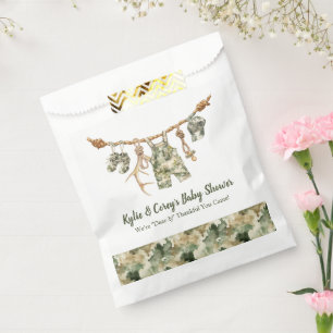 Bolsa De Papel Ropa de Camuflaje para Caza Baby Shower de Niño