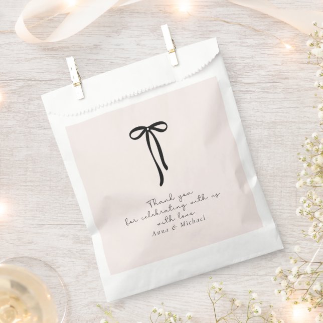 Bolsa De Papel rosa de leche elegante Gracias (Cortado)