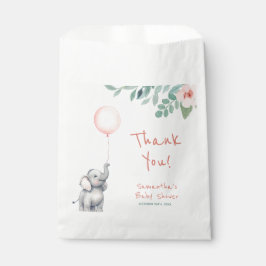 Bolsa De Papel Rosa floral rosa lindo Chica Baby Shower