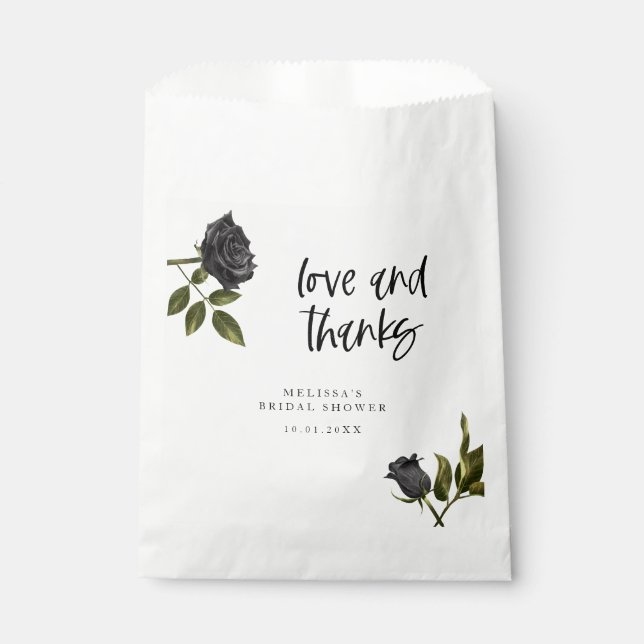 Bolsa De Papel Rosa gótico blanco ducha de novia oscura (Anverso)