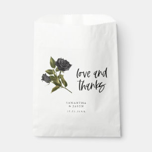 Bolsa De Papel Rosa gótico Boda negro blanco