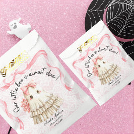 Bolsa De Papel rosa lindo fantasma pequeña ducha bebé Invitación