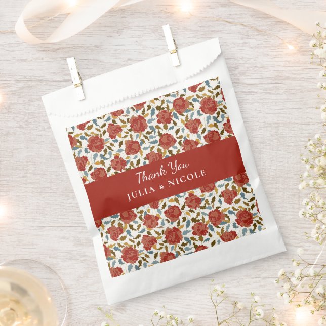 Bolsa De Papel Rosa silvestre Petals florales Boda de asuntos de  (Cortado)