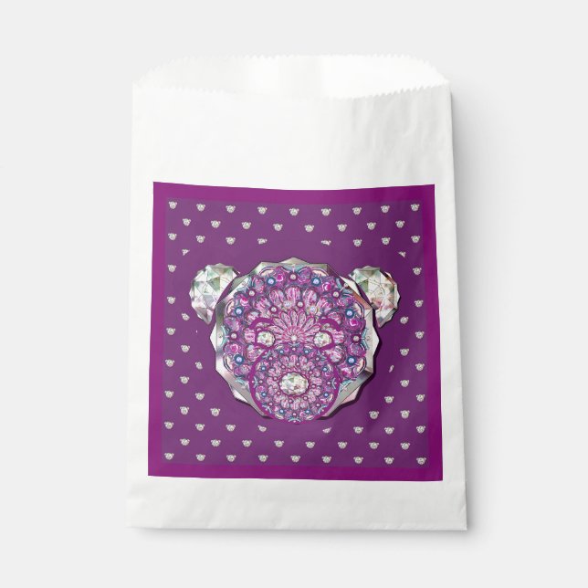 Bolsa De Papel Rosace azul o rojo para bebé y niño (Anverso)