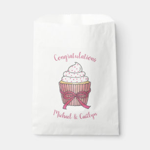 Bolsa De Papel Rosado Rocico Pastel Boda Ducha de novia