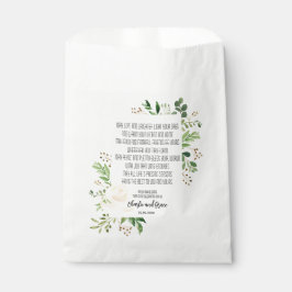 Bolsa De Papel Rosas blancas y marco verde Bendición irlandesa