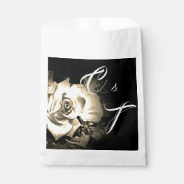 Bolsa De Papel Rosas elegantes monogramados