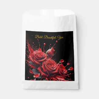 Bolsa De Papel Rosas en flor - Cumpleaños elegante