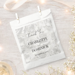 Bolsa De Papel Rosas grises desfasados Boda personalizado gracias