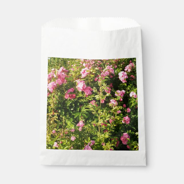 Bolsa De Papel Rosas rosadas en flor (Anverso)