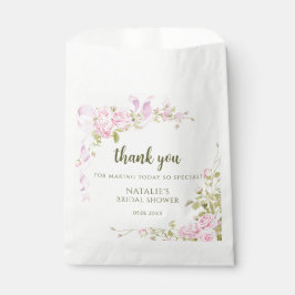 Bolsa De Papel Rosas Rosadas Sonrojadas Chic Despedida de Soltera