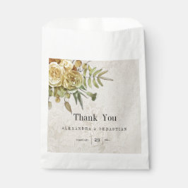 Bolsa De Papel Rosas rusos de oro en una boda Damask