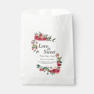 Bolsa De Papel Rosas salvajes favorecen la bolsa