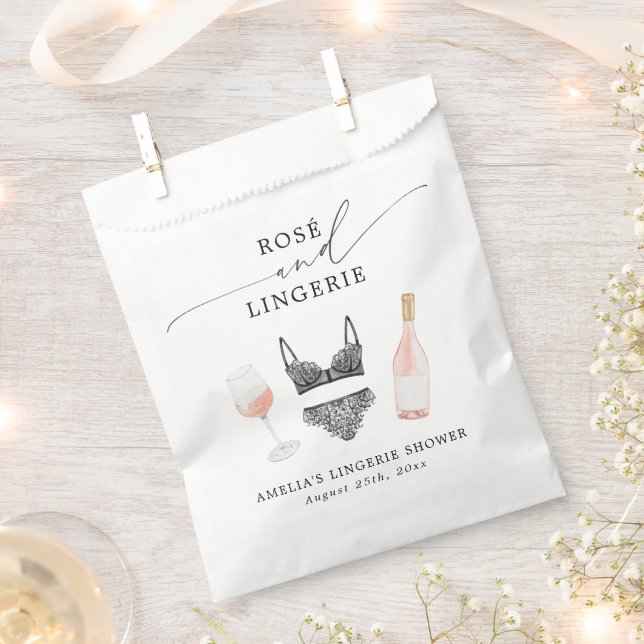 Bolsa De Papel Rosé y Lingerie Bridal Shower (Cortado)