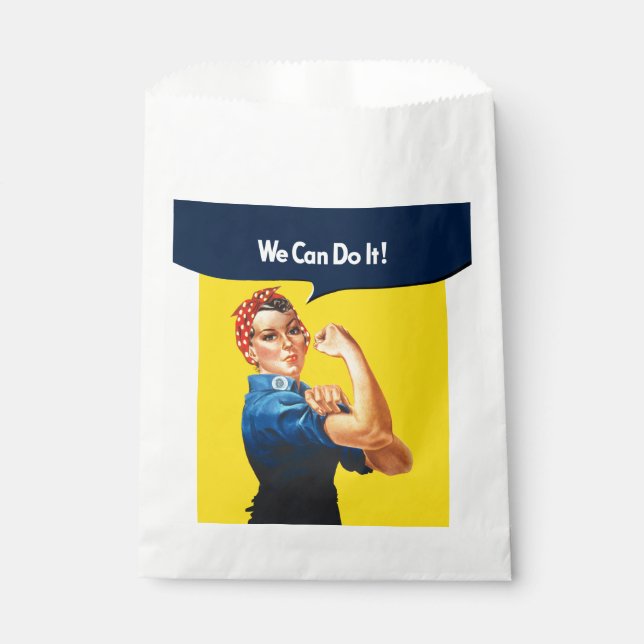 Bolsa De Papel Rosie The Riveter Retro Style (Anverso)