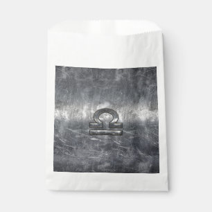 Bolsa De Papel Rótulo Libra Zodiac de estilo metálico