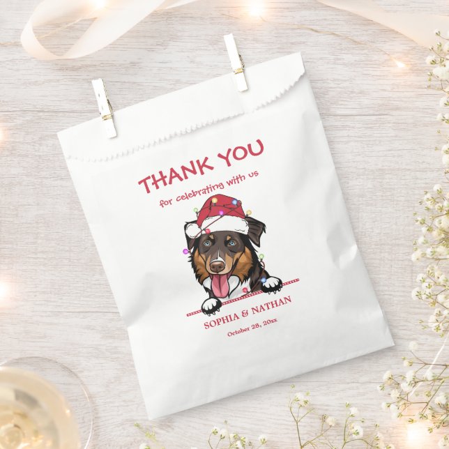 Bolsa De Papel Rough Collie Dog Personalizado Gracias (Cortado)
