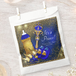 Bolsa De Papel Royal Blue Gold Prince Baby Shower