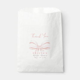 Bolsa De Papel Rubor Coquette Bow Bridal Shower