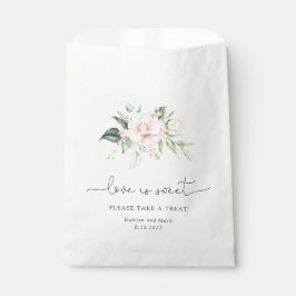 Bolsa De Papel Rubor Floral Love is Sweet Please take a Tret