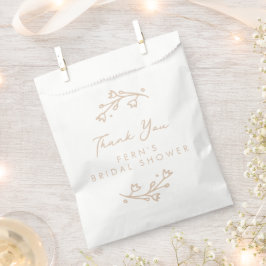 Bolsa De Papel Rubor Pink Garden Floral Bridal Shower