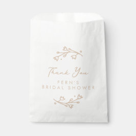 Bolsa De Papel Rubor Pink Garden Floral Bridal Shower