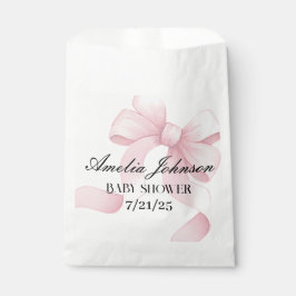Bolsa De Papel Rubor Pink Ribbon Coquette Chica Baby Shower