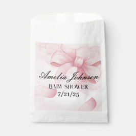 Bolsa De Papel Rubor Pink Ribbon Coquette Chica Baby Shower