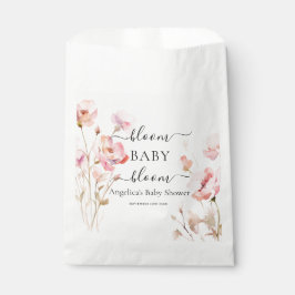 Bolsa De Papel Rubor Pink Watercolor Floral Bloom Baby Shower