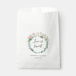 Bolsa De Papel Rubor Romántico Floral Treat Bodas Favor Bags