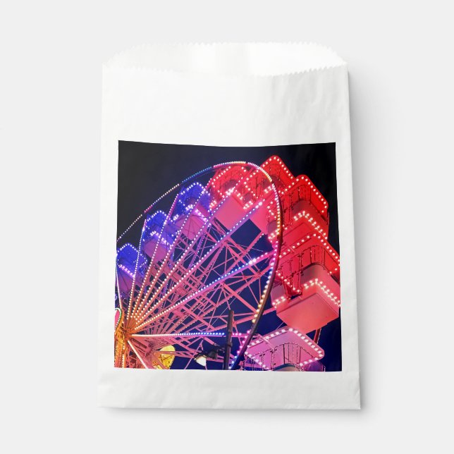 Bolsa De Papel Rueda de la fortuna azul y roja (Anverso)