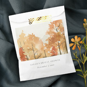 Bolsa De Papel Rust Naranja Amarillo Otoño Caer Ducha de novia