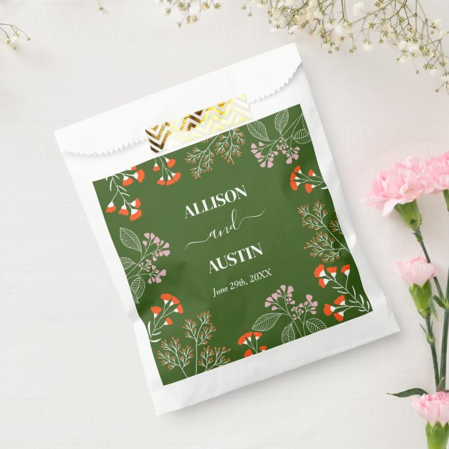 Bolsa De Papel Rust Wildflower Botanical Garden Wedft (Sellado)