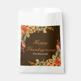 Bolsa De Papel Rustic Autumn Fall Leaves Thanksgiving Party