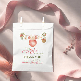 Bolsa De Papel Rustic Clothesline Apple Locally Grown Baby Shower