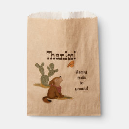 Bolsa De Papel Rustic Cowboy Wild West Animal Gracias