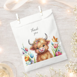 Bolsa De Papel Rustic Cute Baby Highland Cow Baby Shower