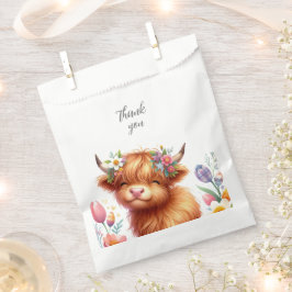Bolsa De Papel Rustic Cute Baby Highland Cow Baby Shower