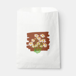 Bolsa De Papel Rustic floral design on brown background