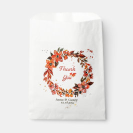Bolsa De Papel Rustic Floral Gracias