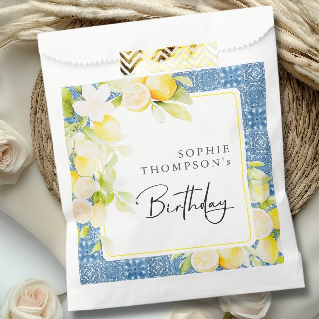 Bolsa De Papel Rustic lemons Mediterranean birthday (Subido por el creador)
